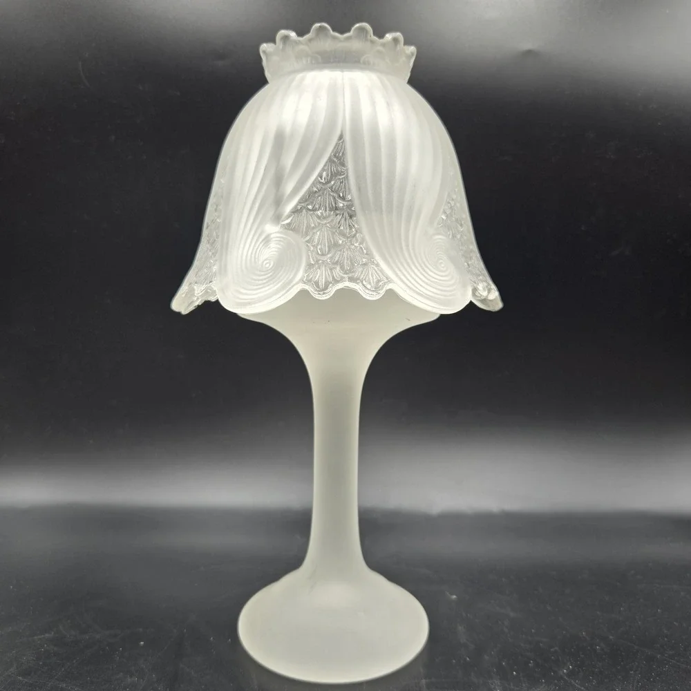PartyLite VTG Fairy Light Lamp Frosted Clairmont Candle Holder 10x6